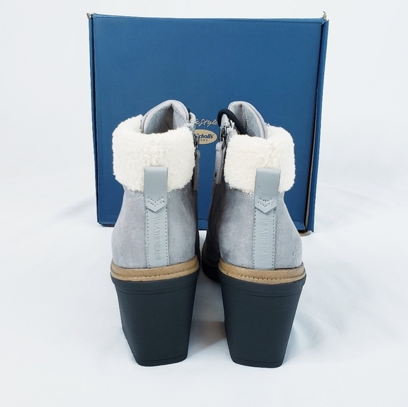 NIB Dr. Scholl's For the Love Block Heel Ankle Booties Gray Sz 10 - Picture 7 of 11